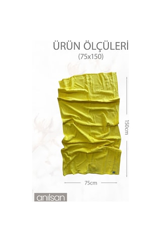 Plaj Havlusu %100 Pamuk 75x150 Desenli Sarı Sarı