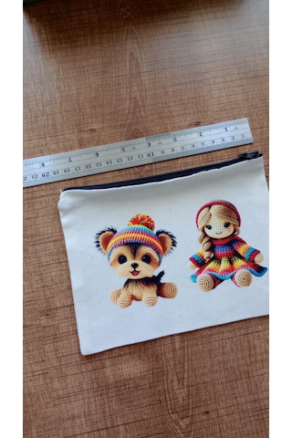 Wisheratelier Örme Sevimli Desenli Bez El Çantası