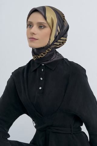 Armine Saf İpek Sura Eşarp-2026 İlkbahar-yaz- 952100d Siyah