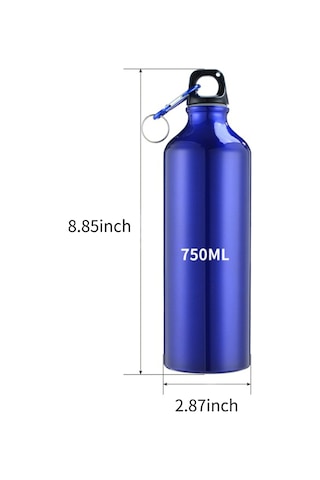 Padalink 750ml Aluminyum Spor Su Bardağı, Taşınabilir Karabinerli, Dış Mekan Bisiklet Turu Kamp İçin Dayanıklı Ve Konforlu İçecek Kabı Çok Renkli