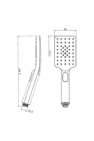 Bocchi Air2 Touch2 Eco 115s 3 Sprey Fonksiyonlu El Duşu Krom 5500-0020 Çok Renkli