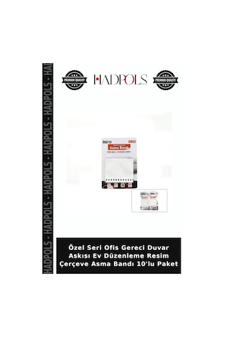 Özel Seri Ofis Gereci Duvar Askısı Ev Düzenleme Resim Çerçeve Asma Bandı 10'lu Paket