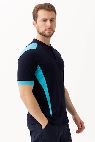 Flora Polo Yaka T-shirt - Nefes Alabilir, Şık Ve Rahat, Outdoor Ve İş Kullanımı Lacivert-turkuaz