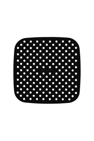 Buffer Silikon Fırın & Airfryer Kare Pişirme Matı 21.5 Cm Siyah