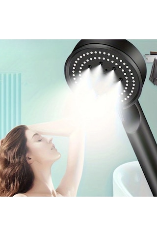 Büro Ev Ofis Yazlık Banyosu İçin 5mod Siyah Yüksek Basınçlı Ayarlanır Duş Başlığı Diğer