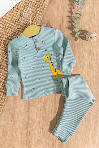Babymod Zürafa Desenli 2'li Erkek Bebek Takım 001