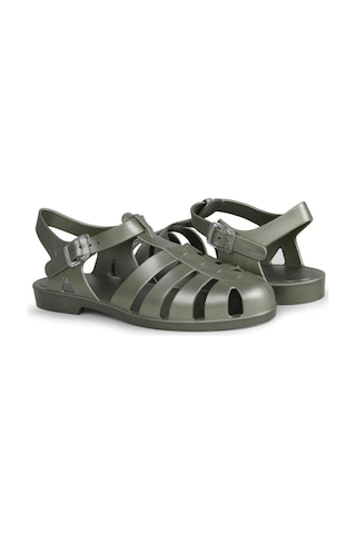 36-40 Numara Arası Bıarrıtz Metal Sandalet - Yeşil Yeşil