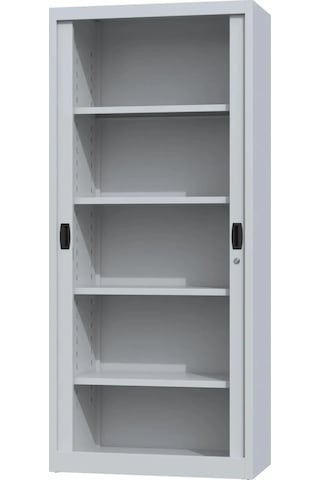 Avcı Sürgülü Dosya Dolabı Malzeme Metal Arşiv Av Dolabı Kiler Ofis Raflı Açık Gri / Açık Gri