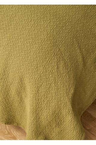 Bella Maison Forest Pamuklu Jakarlı Çift Kişilik Yatak Örtüsü Seti Haki 240x260 Cm Haki