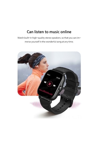 Tenfowee GT20 Bluetooth 1.69" IPS Ekran 15 Gün Pil Ömürlü Su Geçirmez Akıllı Bileklik