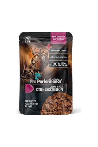 Pro Performance Tavuklu Parça Etli Pouch Yavru Kedi Konservesi 85 Gr 24'lü Paket