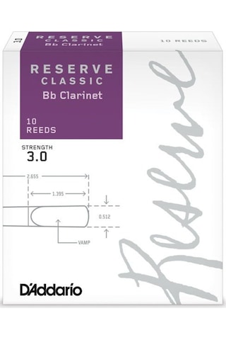 Rico Royal Dct Reserve Classic Bb Clarinet Reeds 3 Bb Klarnet Kam
