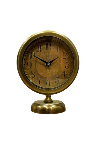 Retro Eskitme 25 X 20 Cm Metal Şık Masa Saati Çok Renkli