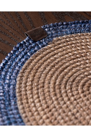 Madame Coco Alsace Masa Runner - Naturel/mavi 8684427227930 Çok Renkli