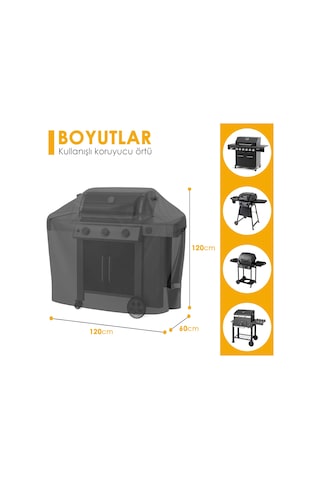 Haegs Bbq Mangal Örtüsü, Gazlı, Kömürlü Mangal Koruma Kılıfı, Mangal Koruma Kılıfı - 120-60-120 Cm