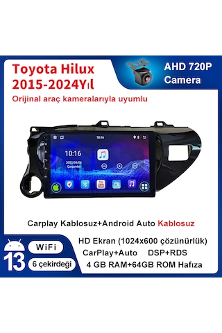 Toyota Hilux 2015-2024 Yıl Multimedya 4-64 Gb Navigasyon