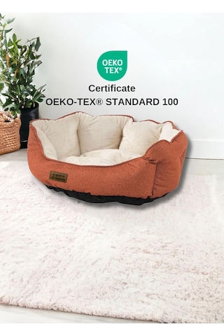 Pet Dreams Sprit Lüks Kedi/köpek Yatağı, Kaymaz Altlık, Sertifikalı Kumaş, Yıkanabilir, Silikon Elyaf Dolgulu Tu