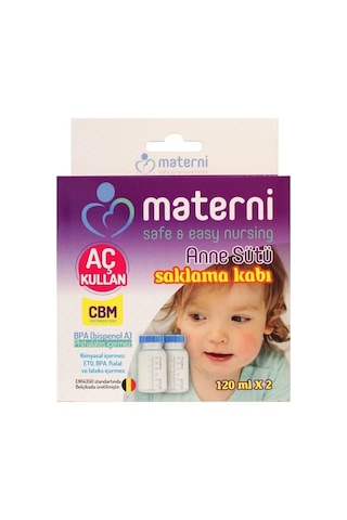 Materni Biberon Süt Saklama Kabı 2 x 120 ML