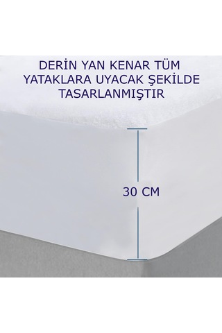 Lexroo %100 Pamuk Fitted Sivi Geçirmez Tek/çift Kişilik Bebek Alez Yatak Koruyucu Full Kenar Çarşaf Çok Renkli