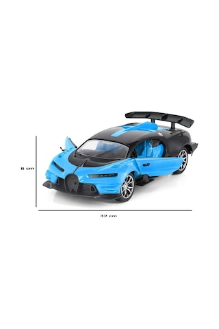 Galtoys 1:12 F/f Şarjlı Kapısı Açılan Mavi Bug. Coupe H338-18-b