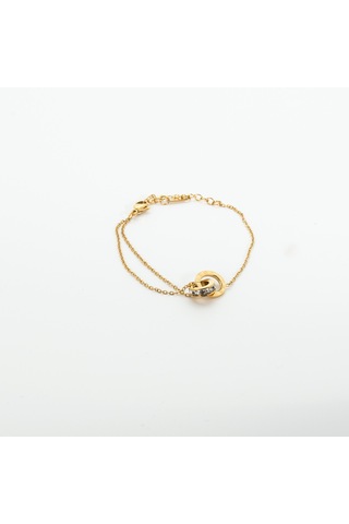 Biem İç İçe Halka Model Çelik Bileklik Gold/gümüş