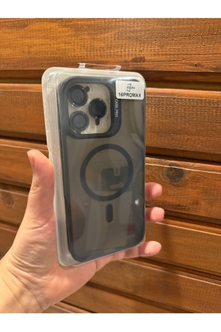 İphone 16 Pro Max Siyah Magsafe Uyumlu Lens Korumalı Telefon Kılıfı İphone 16 Pro Max Siyah Magsafe Uyumlu Lens Korumalı Telefon Kılıfı