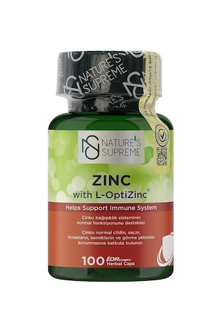 Natures Supreme Zinc 15 Mg 100 Kapsül Aromasiz