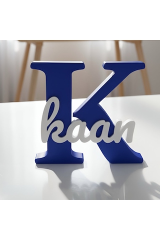 Kişiye Özel İsimli Dekoratif Masaüstü Obje - 17 Cm Modern Tasarım