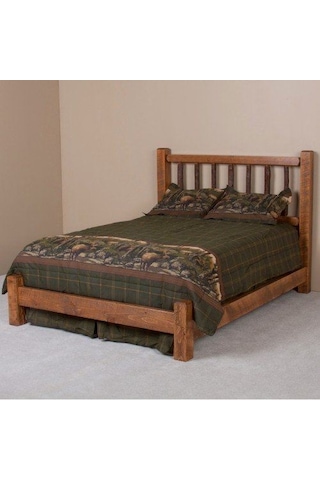 Masifart_Mobilya Masifart Opalus Çift Kişilik Ahşap Karyola Klasik Ahşap Yatak Baş