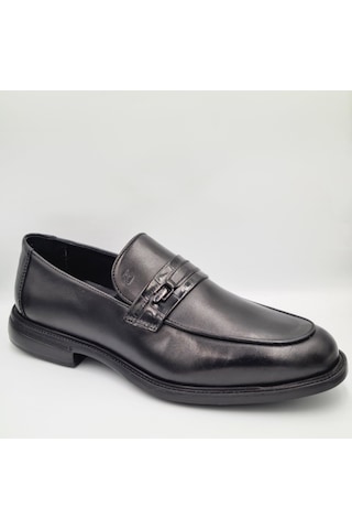 Greyder 67705 Siyah Hakiki Deri Erkek Loafer Klasik Ayakkabı Siyah
