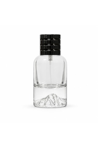 20 Adet Boş Cam Parfüm Şişe, 50 Ml, Kare Mount Dağ Model, Şeffaf, Geçmeli-fmd-50