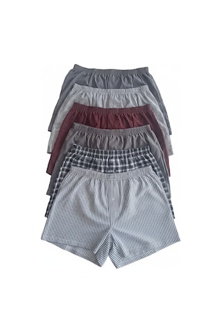 Bonbon Erkek 6'lı Paket Karışık Renk Dokuma Kumaş Boxer Bb2684 Çok Renkli