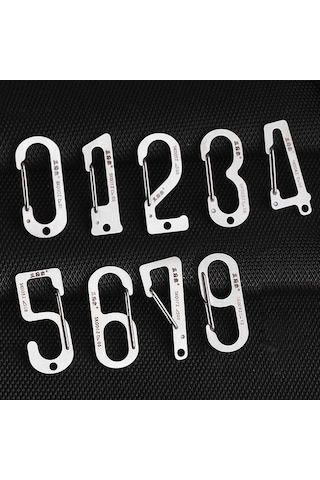 Pazly Ve Pratik Paslanmaz Kullanım Karabina Kampçılık, İçin Günlük Geeroyoo Dayanıklı Dağcılık Çelik Anahtarlık Aksesuar - Ml