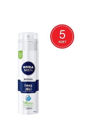 Nivea Men Hassas Tıraş Jeli 5 x 200 ML