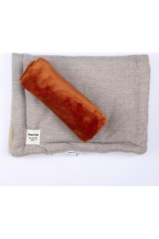 Pawstar Lüx Pet Mat Kedi Köpek Yatağı Yıkanabilir Bej 50-70cm