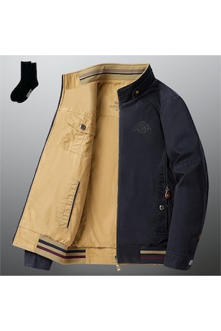 Simicg Ters Çevrilebilir Erkek Ceket Mavi - Haki