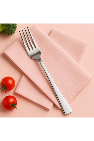 Sade 6'lı Yemek Çatalı Çelik