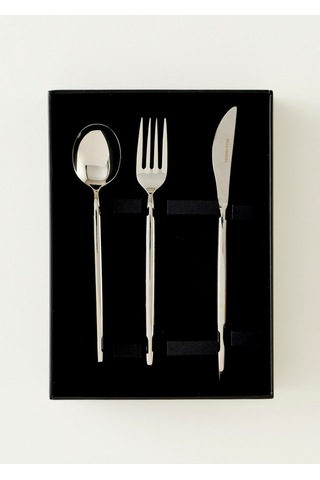 Bella Maison Siena 18 Parça Tatlı Çatal Kaşık Bıçak Seti Silver Silver
