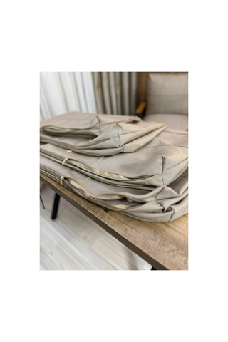 Outdoor Kumaş,bahçe Minderi,balkon Minderi,koruyucu Kılıf , 2-1-1 Takıma Uygun 4 Adet Pofuduk Model ,minder Kılıfı Cappuccino