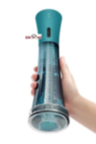 Erofoni 22 Cm Manyetik Usb Şarjlı Otomatik Vakum 2in 1 Çift Silikon Mastürbatörlü Penis Pompası