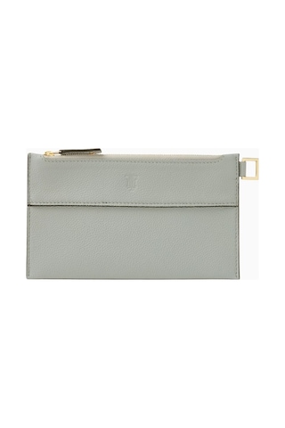 Montroi Small Nomad Deri Pouch Gri Kompakt Unisex Clutch