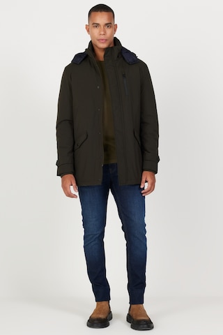 Ac&Co / Altınyıldız Classics Erkek Haki Standart Fit Normal Kesim Kapüşonlu Yaka Soğuk Geçirmez Kışlık Kaban 4A0723100005Hak50 Haki