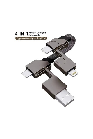 Honeybeeshop 4 İnç 1 Süper Hızlı Şarj Usb Tip C Veri Kablosu Alüminyum Alaşımlı Turuncu 15 5 Cm Düz Şekil İphone Uyumlu Samsung Xiaomi One Plus İçin