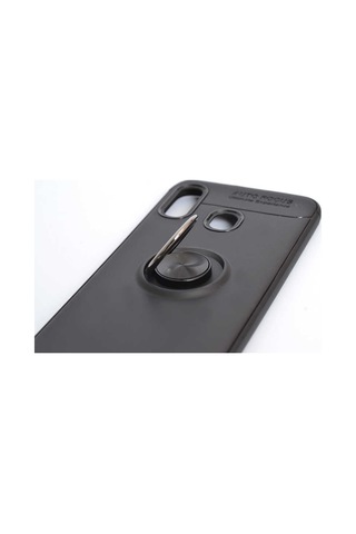 Samsung Uyumlu Galaxy A30 Kılıf Zore Ravel Silikon Kapak Siyah-Kırmızı
