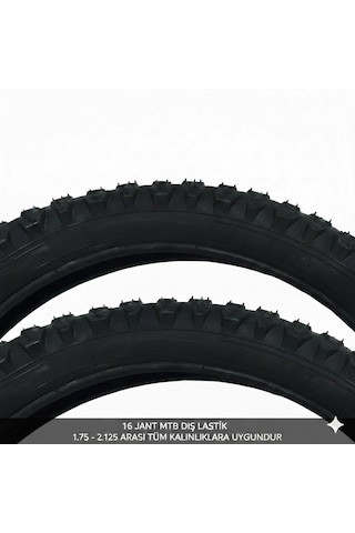 16 Jant Bisiklet Dış Lastik Takımı 2 Adet 16x1.75 1.95 2.125 Uyumlu Çocuk Bisikleti Mtb Lastiği