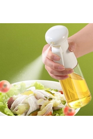 Seçkin Trend Çok Amaçlı Cam Şişe Püskürtmeli Dağıtıcı Yağdanlık Limonluk Sirke Sosluk Spreyi Beyaz Çok Renkli