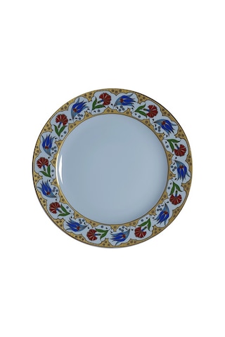 Prt 57-25-Cm-Sarı--Altın-Yaldızlı-Lale-Karanfil-Desenli-Tabak Prt 57-25-Cm-Sarı--Altın-Yaldızlı-Lale-Karanfil-Desenli-Tabak
