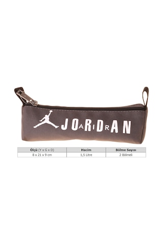 Jordan Air Brooklyn Grey Gri Erkek Çocuk İki Bölmeli Kalem Çantası/kalemlik - Q3183