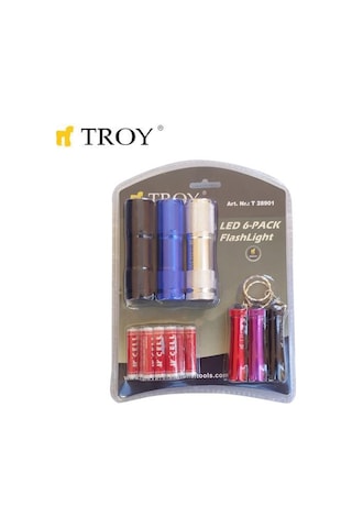 Troy 28901 Led El Feneri Seti 6 Parça N11.5903 Çok Renkli