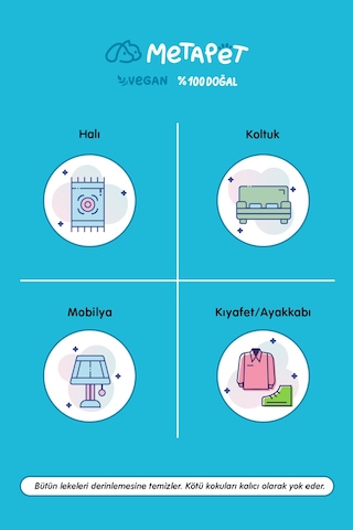Metapet Beyaz Sabunlu Kedi İdrar ve Çişi Koku Giderici Tuvalet Leke Çıkarıcı Sprey 500 ML